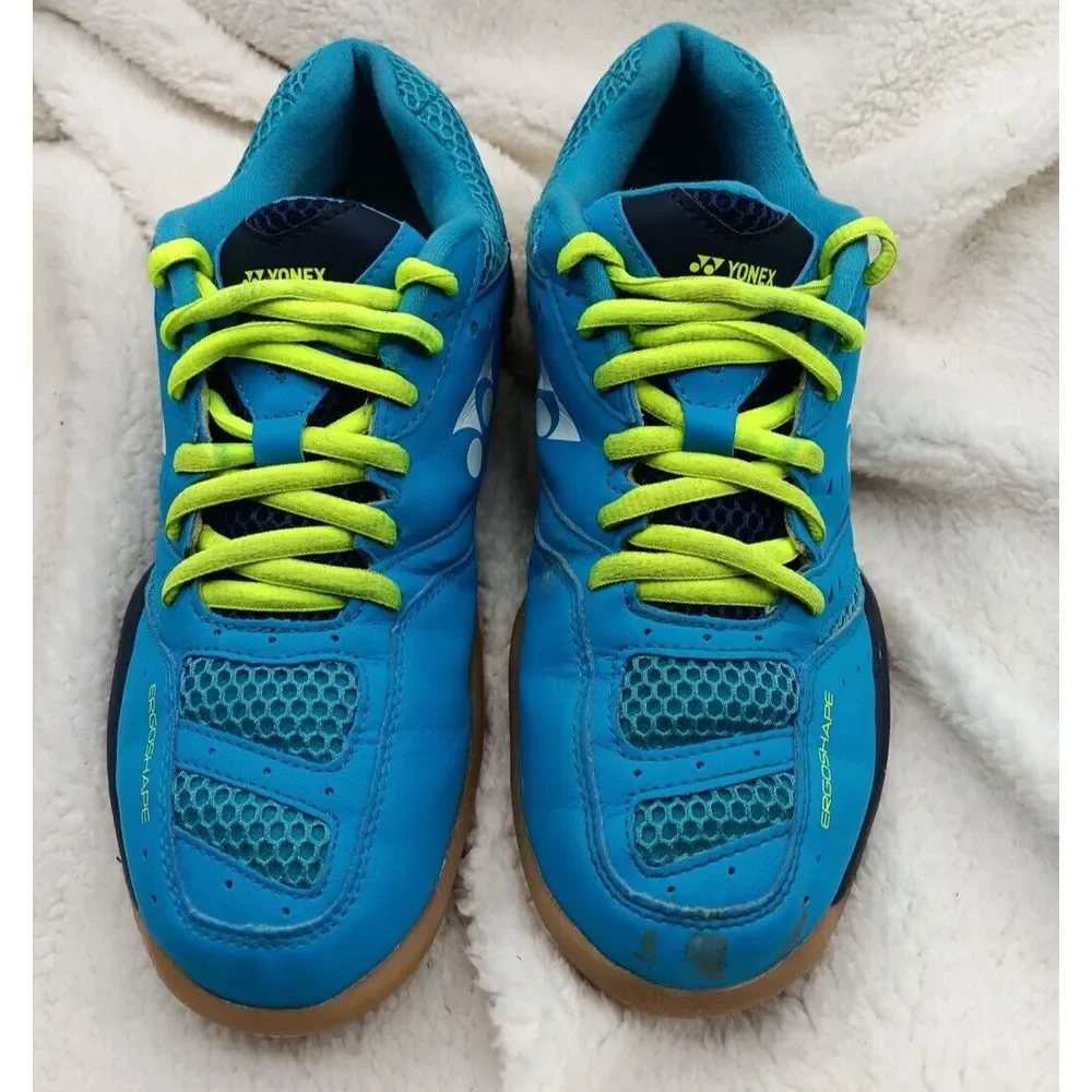 Yonex 30 power cushion badminton Woman's‎ shoes blue yellow Sz 8